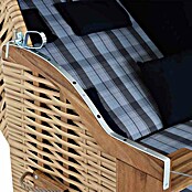 DeVries Strandkorb Trendy (L x B x H: 120 x 80 x 165 cm, Blau-Weiß (kariert)) | BAUHAUS