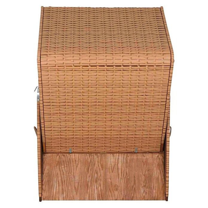 DeVries Strandkorb Trendy (L x B x H: 120 x 80 x 165 cm, Weiß-Beige-Braun (gestreift)) | BAUHAUS