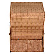 DeVries Strandkorb Trendy (L x B x H: 120 x 80 x 165 cm, Weiß-Beige-Braun (gestreift)) | BAUHAUS