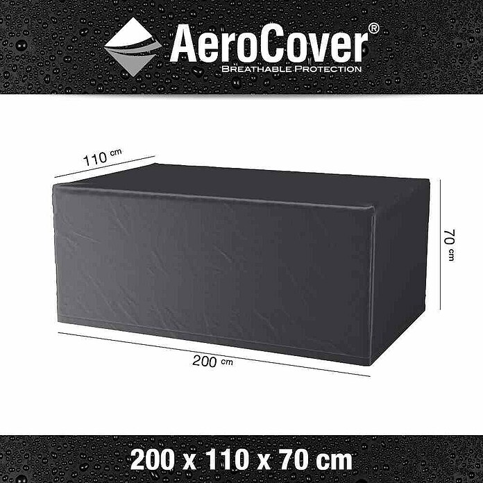 Gartentisch-Schutzhülle Aerocover (L x B x H: 200 x 110 x 70 cm, Kunststoff) | BAUHAUS