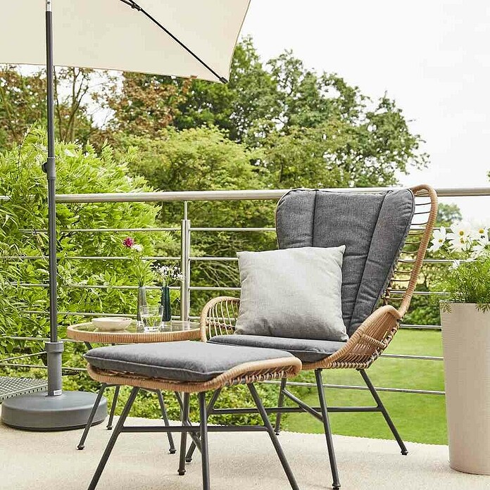 Siena Garden Marktschirm City Push (Natur, Bespannungsmaß (L x B): 180 x 180 cm) | BAUHAUS