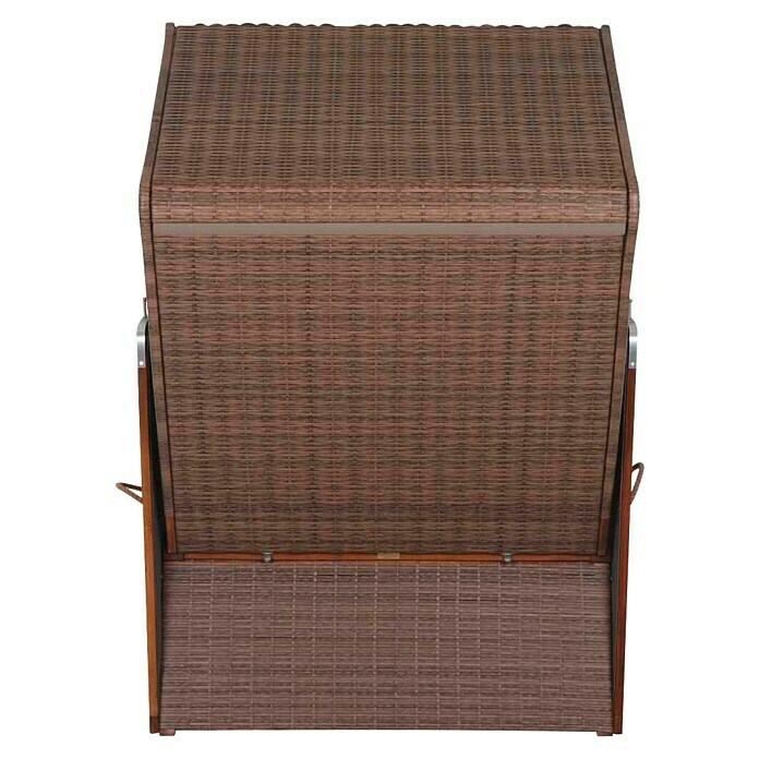 DeVries Strandkorb Trendy (L x B x H: 120 x 80 x 155 cm, Grün-Grau (kariert)) | BAUHAUS
