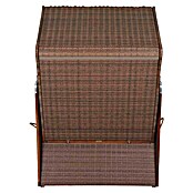 DeVries Strandkorb Trendy (L x B x H: 120 x 80 x 155 cm, Grün-Grau (kariert)) | BAUHAUS
