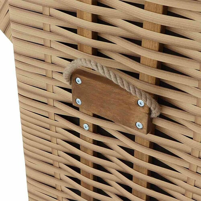 DeVries Strandkorb Trendy (L x B x H: 120 x 80 x 165 cm, Weiß-Beige-Braun (gestreift)) | BAUHAUS