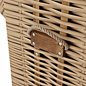 DeVries Strandkorb Trendy (L x B x H: 120 x 80 x 165 cm, Weiß-Beige-Braun (gestreift)) | BAUHAUS