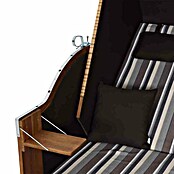 DeVries Strandkorb Trendy (L x B x H: 120 x 80 x 165 cm, Weiß-Beige-Braun (gestreift)) | BAUHAUS