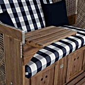 DeVries Strandkorb Trendy (L x B x H: 130 x 80 x 165 cm, Blau-Weiß (kariert)) | BAUHAUS