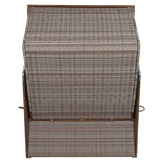 DeVries Strandkorb Trendy (L x B x H: 130 x 80 x 165 cm, Blau-Weiß (kariert)) | BAUHAUS