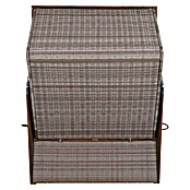 DeVries Strandkorb Trendy (L x B x H: 130 x 80 x 165 cm, Blau-Weiß (kariert)) | BAUHAUS
