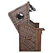 DeVries Strandkorb Trendy (L x B x H: 130 x 80 x 165 cm, Blau-Weiß (kariert)) | BAUHAUS