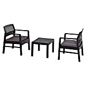 Progarden Gartenmöbel-Set Kraka (3 -tlg., 100% Polyester, 100% Polypropylen, Anthrazit) | BAUHAUS