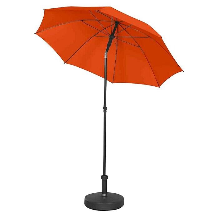 Siena Garden Marktschirm rund City Push (Terracotta, Durchmesser Bespannung: 180 cm) | BAUHAUS