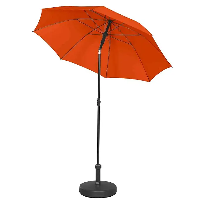 Siena Garden Marktschirm rund City Push - Terracotta, Durchmesser Bespannung: 180 cm - Sonnenschirm in leuchtendem Orange mit robustem Ständer für den Außenbereich. Ideal für Garten, Terrasse oder Balkon, spendet Schatten und Schutz vor Sonne.