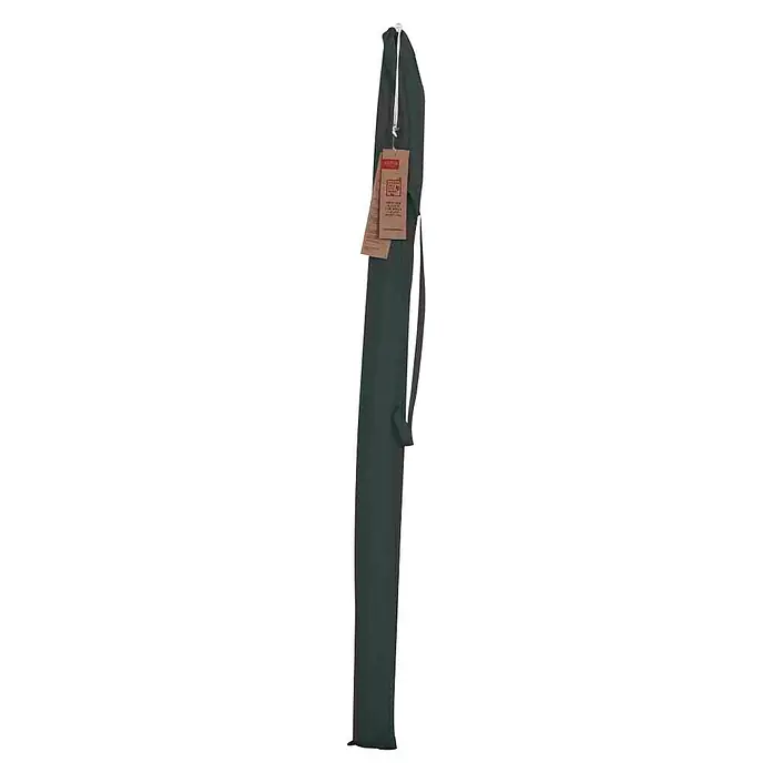 Siena Garden Marktschirm City Push - Anthrazit, Bespannungsmaß (L x B): 140 x 210 cm - Hier ist eine elegante, dunkelgrüne Robe mit Kapuze, die mit einem Preisschild versehen ist, perfekt für akademische Zeremonien oder festliche Anlässe.