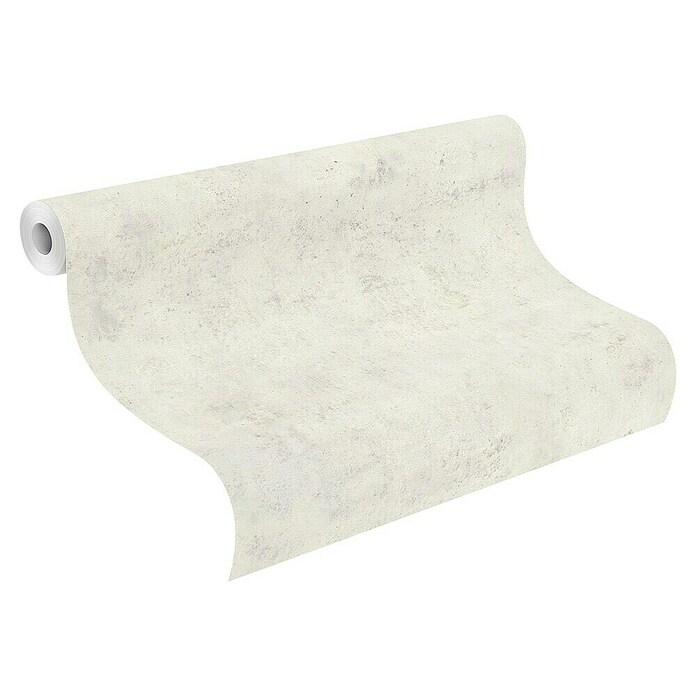 Rasch Vliestapete Beton (Weiß, 10,05 x 0,53 m)