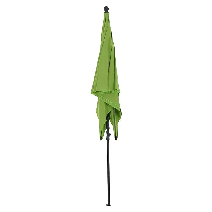 Siena Garden Marktschirm City Push - Grün, Bespannungsmaß (L x B): 180 x 180 cm - Geschlossener, hellgrüner Gartenschirm mit schwarzem Ständer. Der Sonnenschirm bietet Schatten und Schutz im Garten oder auf der Terrasse.