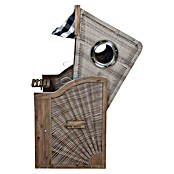 DeVries Strandkorb Trendy (L x B x H: 130 x 80 x 165 cm, Blau-Weiß (kariert)) | BAUHAUS