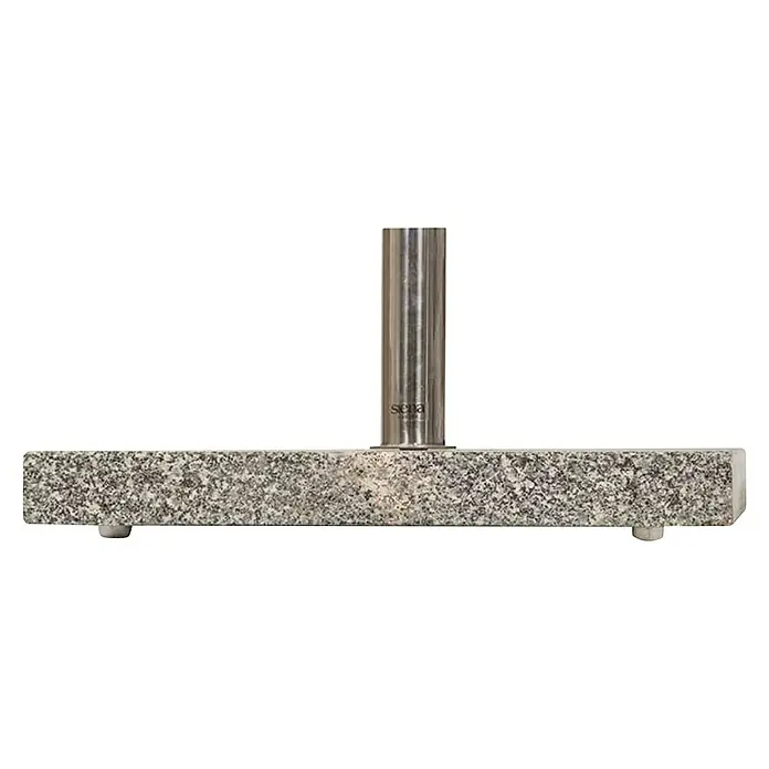 Siena Garden Granitschirmständer - 45 kg, L x B: 55 x 55 cm - Schirmständer aus Granit mit einer Edelstahlsäule für den Sonnenschirm. Robust und stilvoll für den Außenbereich.