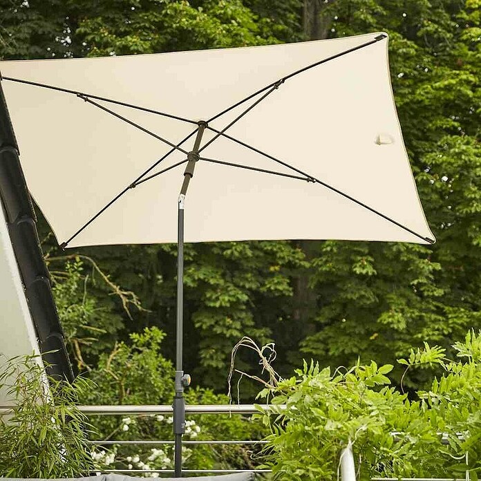 Siena Garden Marktschirm City Push (Natur, Bespannungsmaß (L x B): 140 x 210 cm) | BAUHAUS