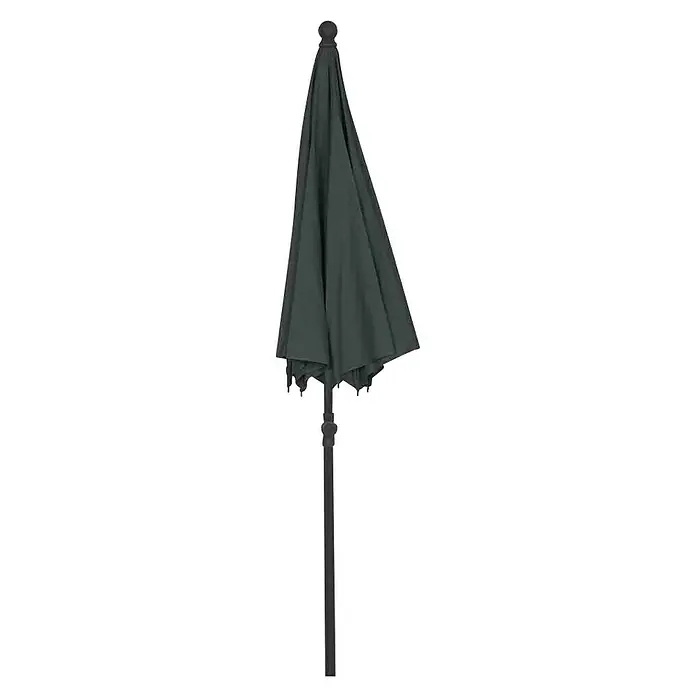 Siena Garden Marktschirm rund City Push - Anthrazit, Durchmesser Bespannung: 180 cm - Schwarzer Gartenschirm, geschlossen. Der Schirm bietet Schatten und Schutz vor der Sonne und ist ideal für den Außenbereich.