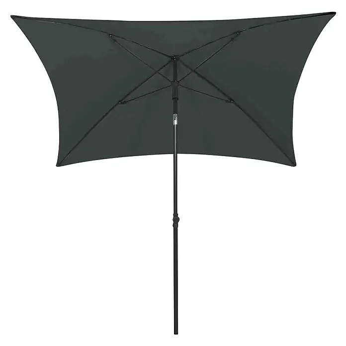 Siena Garden Marktschirm City Push - Anthrazit, Bespannungsmaß (L x B): 180 x 180 cm - Der quadratische, dunkelgrüne Sonnenschirm bietet zuverlässigen Schutz vor der Sonne und sorgt für angenehmen Schatten im Freien.
