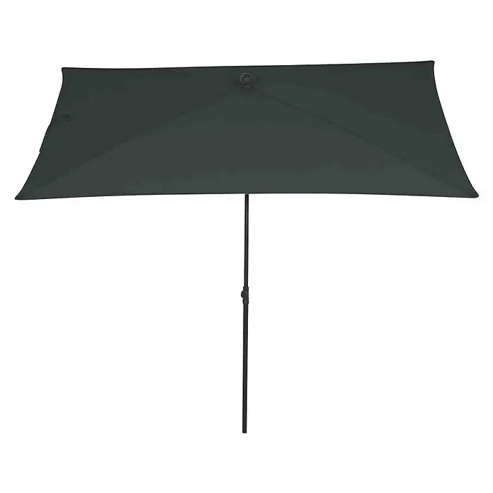 Siena Garden Marktschirm City Push - Anthrazit, Bespannungsmaß (L x B): 140 x 210 cm - Rechteckiger, dunkelgrüner Gartenschirm mit stabilem Metallständer für angenehmen Schatten im Außenbereich. Ideal für Garten, Terrasse oder Balkon.