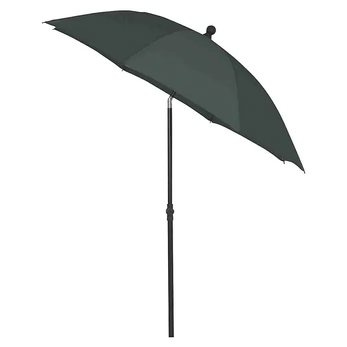 Siena Garden Marktschirm rund City Push - Anthrazit, Durchmesser Bespannung: 180 cm - Grauer Sonnenschirm mit leicht geneigtem Schirm und einem schlanken, verstellbaren Ständer. Ideal für den Außenbereich.