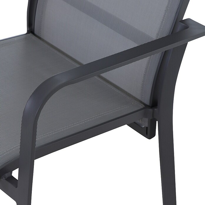 Siena Garden Stapelsessel Carlton (Ranotex-Gewebe, Stapelbar, Anthrazit, B x T x H: 60 x 63 x 113 cm) | BAUHAUS