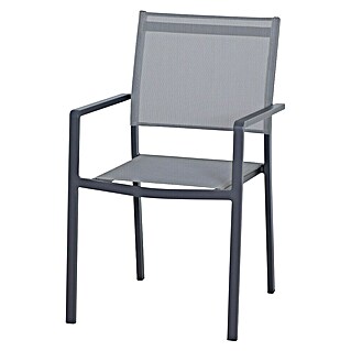 Siena Garden Stapelsessel Leeds (Ranotex-Gewebe, Stapelbar, Anthrazit, B x T x H: 58 x 54 x 88 cm)