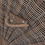 DeVries Strandkorb Trendy (L x B x H: 130 x 80 x 165 cm, Blau-Weiß (kariert)) | BAUHAUS
