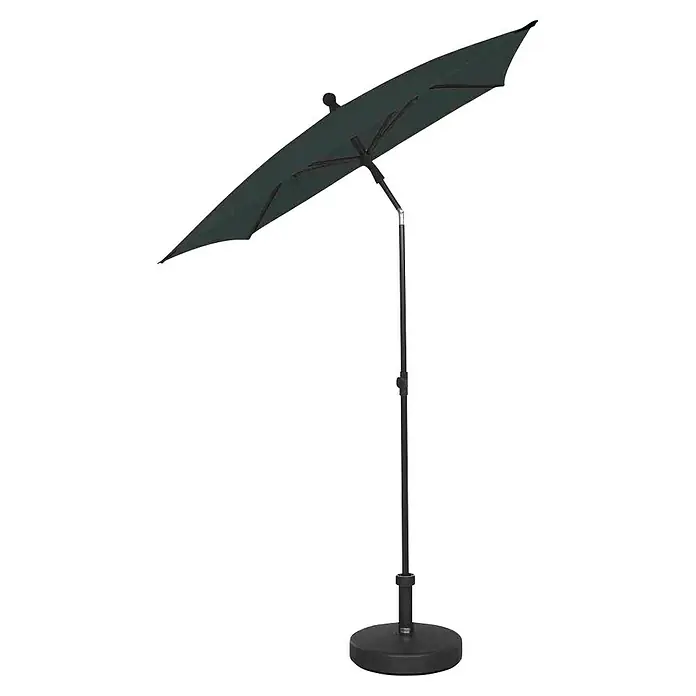 Siena Garden Marktschirm City Push - Anthrazit, Bespannungsmaß (L x B): 140 x 210 cm - Ein eleganter, dunkelgrüner Sonnenschirm mit stabilem Ständer, ideal für den Garten oder die Terrasse. Der Schirm spendet Schatten.