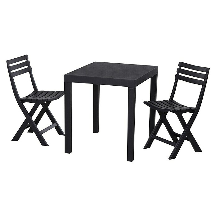 Progarden Gartenmöbel-Set Club (3 -tlg., Kunststoff, Anthrazit) | BAUHAUS