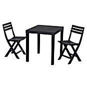 Progarden Gartenmöbel-Set Club (3 -tlg., Kunststoff, Anthrazit) | BAUHAUS