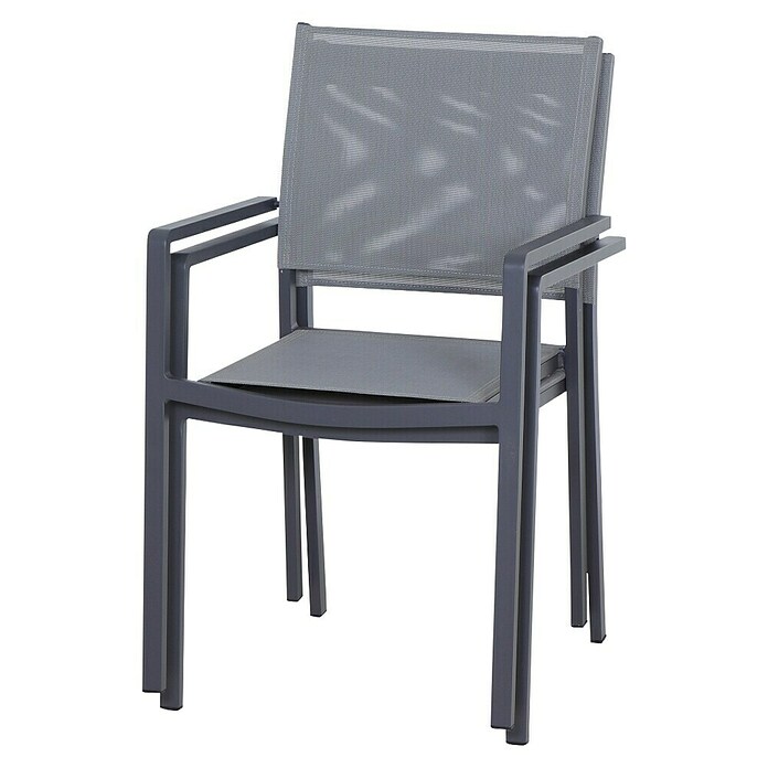 Siena Garden Stapelsessel Leeds (Ranotex-Gewebe, Stapelbar, Anthrazit, B x T x H: 58 x 54 x 88 cm) | BAUHAUS