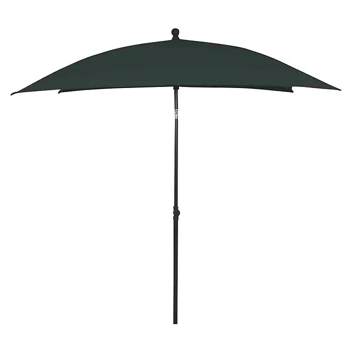 Siena Garden Marktschirm City Push - Anthrazit, Bespannungsmaß (L x B): 180 x 180 cm - Bild eines eleganten, grünen Sonnenschirms, der Schatten spendet und zum Verweilen im Freien einlädt.
