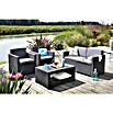 Allibert Loungemöbel-Set Monaco (4 -tlg., Kunststoffgeflecht, Polyester, Graphit) | BAUHAUS