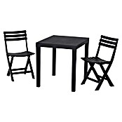 Progarden Gartenmöbel-Set Club (3 -tlg., Kunststoff, Anthrazit) | BAUHAUS