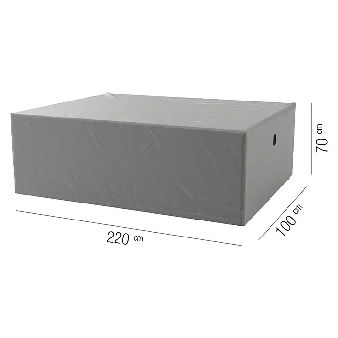 Siena Garden Tisch-Schutzhülle AquaShield - 220 x 100 x 70 cm, Kunststoff - Abdeckung für Gartenmöbel, rechteckig, grau, 220 x 100 x 70 cm, schützt vor Witterungseinflüssen und Schmutz.