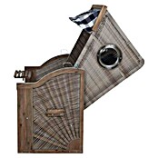 DeVries Strandkorb Trendy (L x B x H: 130 x 80 x 165 cm, Blau-Weiß (kariert)) | BAUHAUS