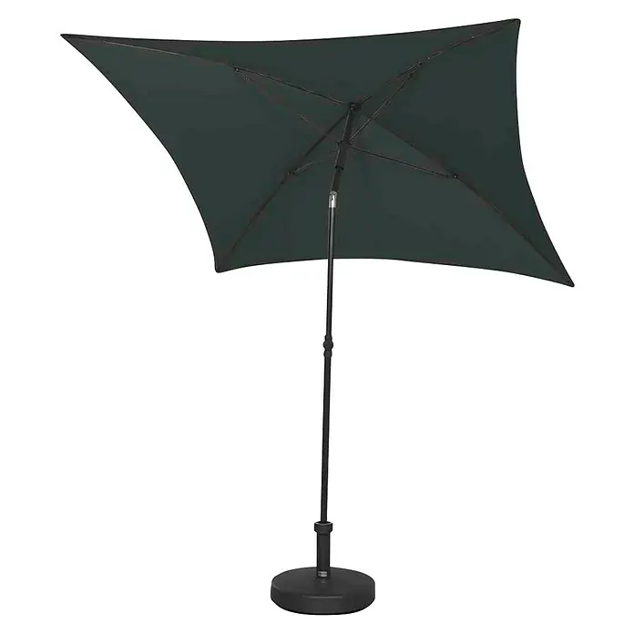 Siena Garden Marktschirm City Push - Anthrazit, Bespannungsmaß (L x B): 180 x 180 cm - Schwarzer quadratischer Sonnenschirm mit solidem Ständer für den Außenbereich, ideal für Schatten und Komfort.