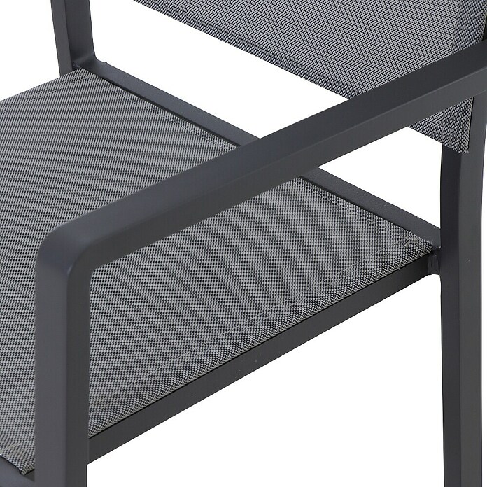 Siena Garden Stapelsessel Leeds (Ranotex-Gewebe, Stapelbar, Anthrazit, B x T x H: 58 x 54 x 88 cm) | BAUHAUS