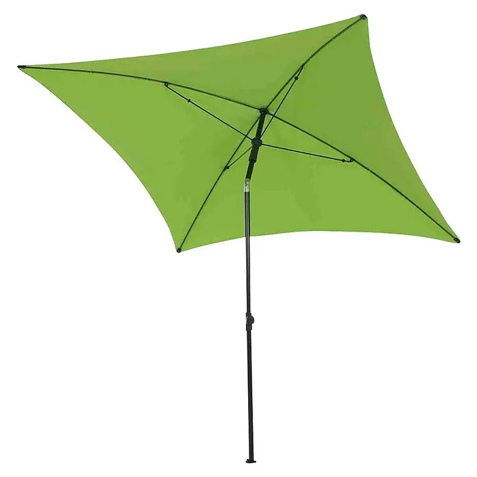 Siena Garden Marktschirm City Push - Grün, Bespannungsmaß (L x B): 180 x 180 cm - Ein quadratischer, grüner Sonnenschirm mit schwarzem Gestell bietet stilvollen Schutz vor der Sonne. Perfekt für Garten, Terrasse oder Balkon.