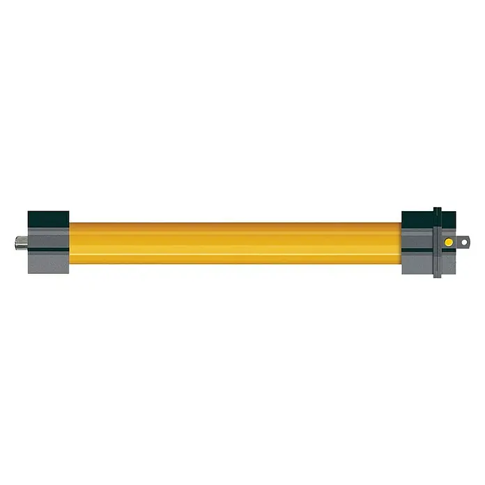 Schellenberg Motor tubular Maxi Plus - Superficie de persiana enrollable máx.: 4,2 m² para persianas de plástico, Longitud de instalación: 555 mm, Fuerza de tracción: 20 kg - Una larga barra dorada con piezas finales grises. Ideal para cortinas, persianas o estores.