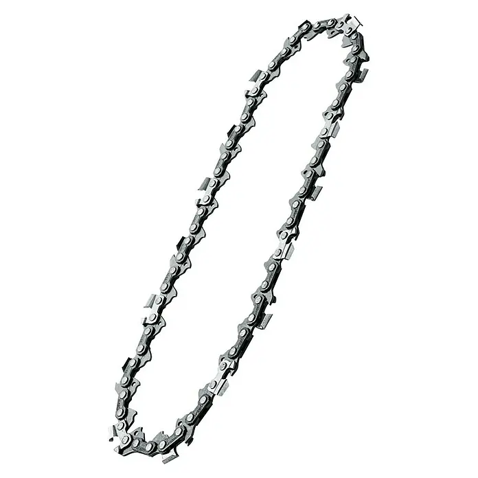 Bosch Power for All 18V Cadena para motosierra EasyChain - Específico para: Motosierra a batería Bosch Power for All 18V EasyChain 18V-15-7 - Primer plano de una robusta cadena de motosierra, diseñada para cortes precisos y alto rendimiento en carpintería y tareas forestales.