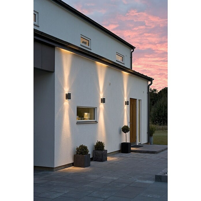 Konstsmide Wandlamp Modena Double (35 W, l x b x h: 14,5 x 8,5 x 24 cm, Zwart, GU10) | BAUHAUS