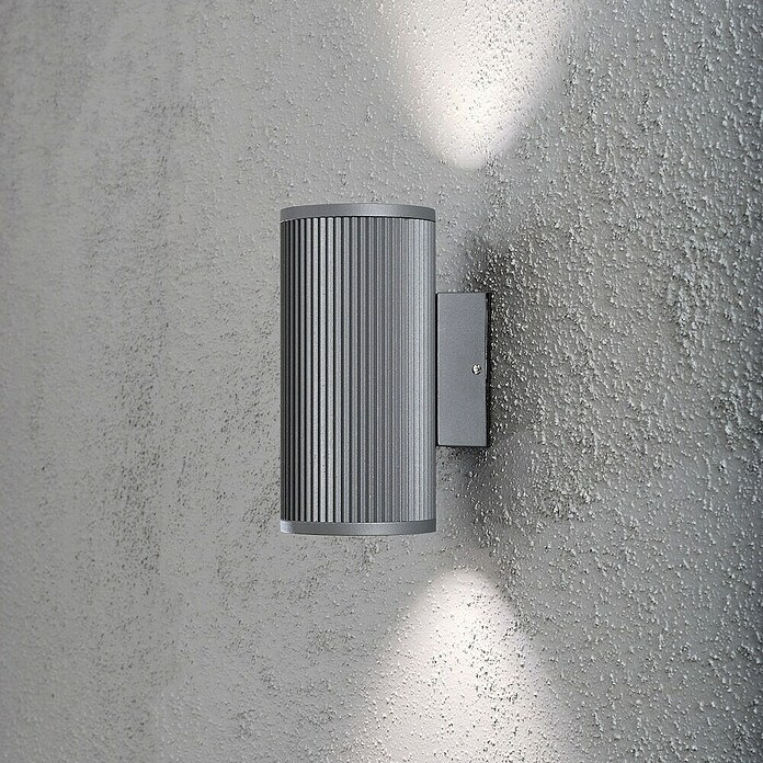 Konstsmide Wandlamp Siracusa Double (35 W, l x b x h: 13 x 10 x 20,5 cm, Grijs, GU10) | BAUHAUS
