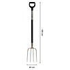 Fiskars Ergonomic Dunggabel (Arbeitsbreite: 22 cm, Anzahl Zinken: 4, Ergonomischer Stiel) | BAUHAUS