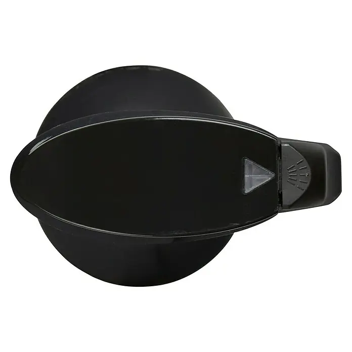 Fiskars Handsprüher - 0,3 l, Schwarz - Detailaufnahme der schwarzen Flasche, die ein klares Dreieck auf dem Verschluss hat. Perfekt für den täglichen Gebrauch.