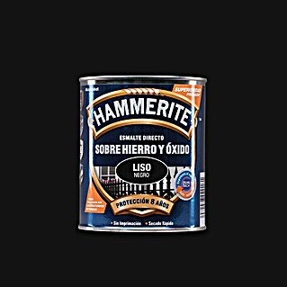 Hammerite Esmalte para metal Hierro y Óxido Liso (Negro, 250 ml, Liso)