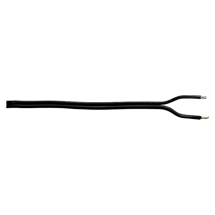 Zwillingsleitung Meterware XYFAZ-H 2x0,75 mm² - Anzahl Adern: 2, Schwarz - Schwarzes Audiokabel mit abisolierten Enden für optimalen Sound. Perfekt für Hi-Fi-Anlagen und Lautsprecheranschlüsse.